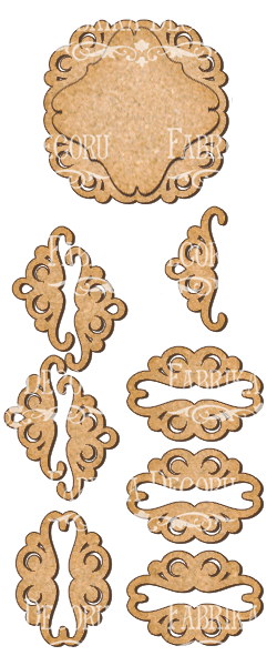 set of mdf ornaments for decoration #105
