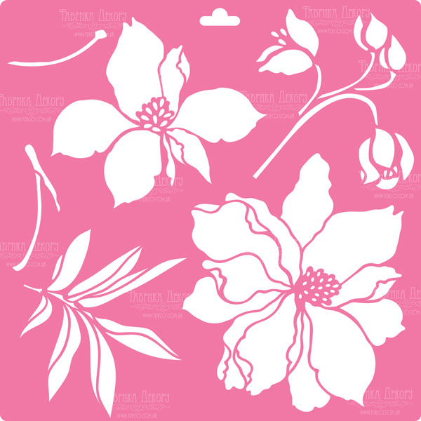 Schablone für Dekoration XL-Größe (30*30cm), Magnolia #004 - Fabrika Decoru