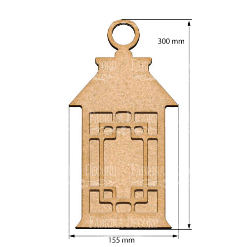 Artboard Dekorative Laterne 15,5х30 cm - foto 0  - Fabrika Decoru