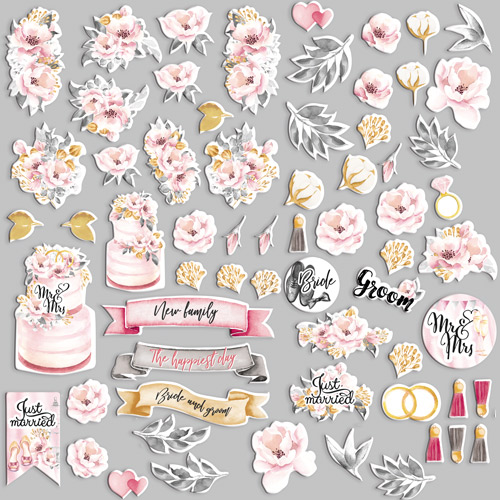 Set of die cuts Say Yes, 65 pcs - foto 1