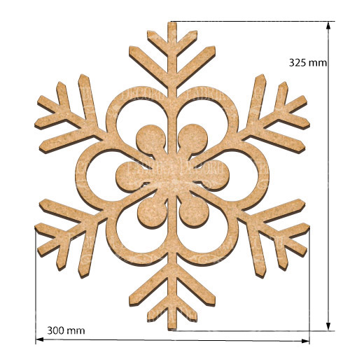  Art board Snowflake 30х32,5 cm - foto 0