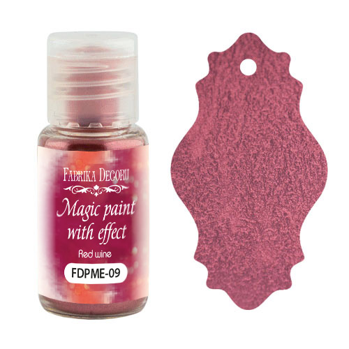 Sucha farba Magic paint z efektem Czerwone wino, 15 ml - Fabrika Decoru