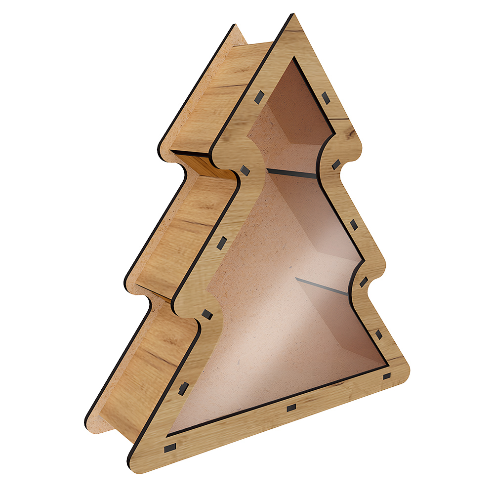 Gift box for sweets and presents, “Christmas Tree”, size S: 18cm x 20cm x 5cm - foto 1