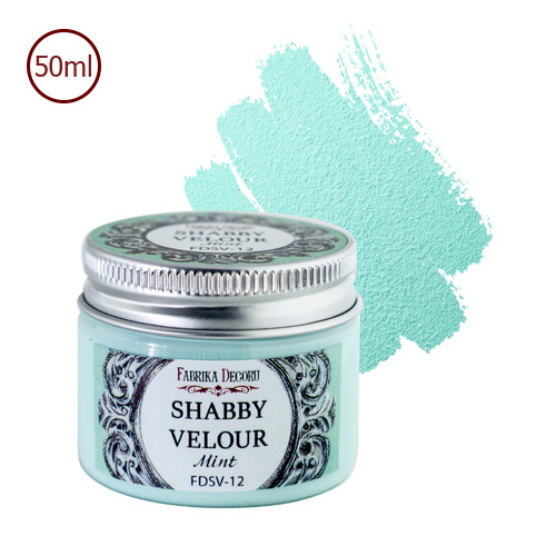 Shabby Veloursfarbe Mint - Fabrika Decoru