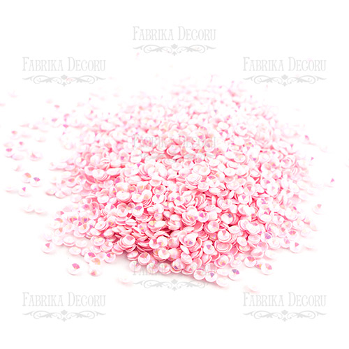 Cekiny Okrągłe miseczki, różowe z opalizującą masą perłową, #310 - foto 0  - Fabrika Decoru