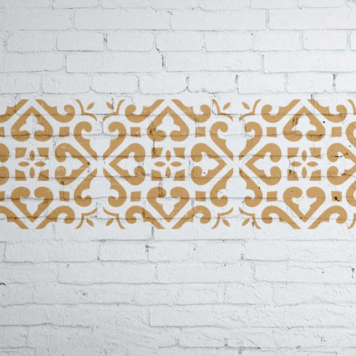 Stencil for crafts 14x14cm "Tile of Byzantine style 1" #328 - foto 0