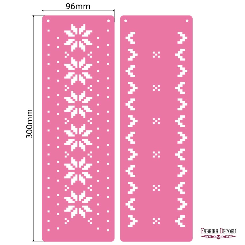 Szablon wielowarstwowy, uniwersalny, 30x9.6cm, Obramowanie #141 - Fabrika Decoru