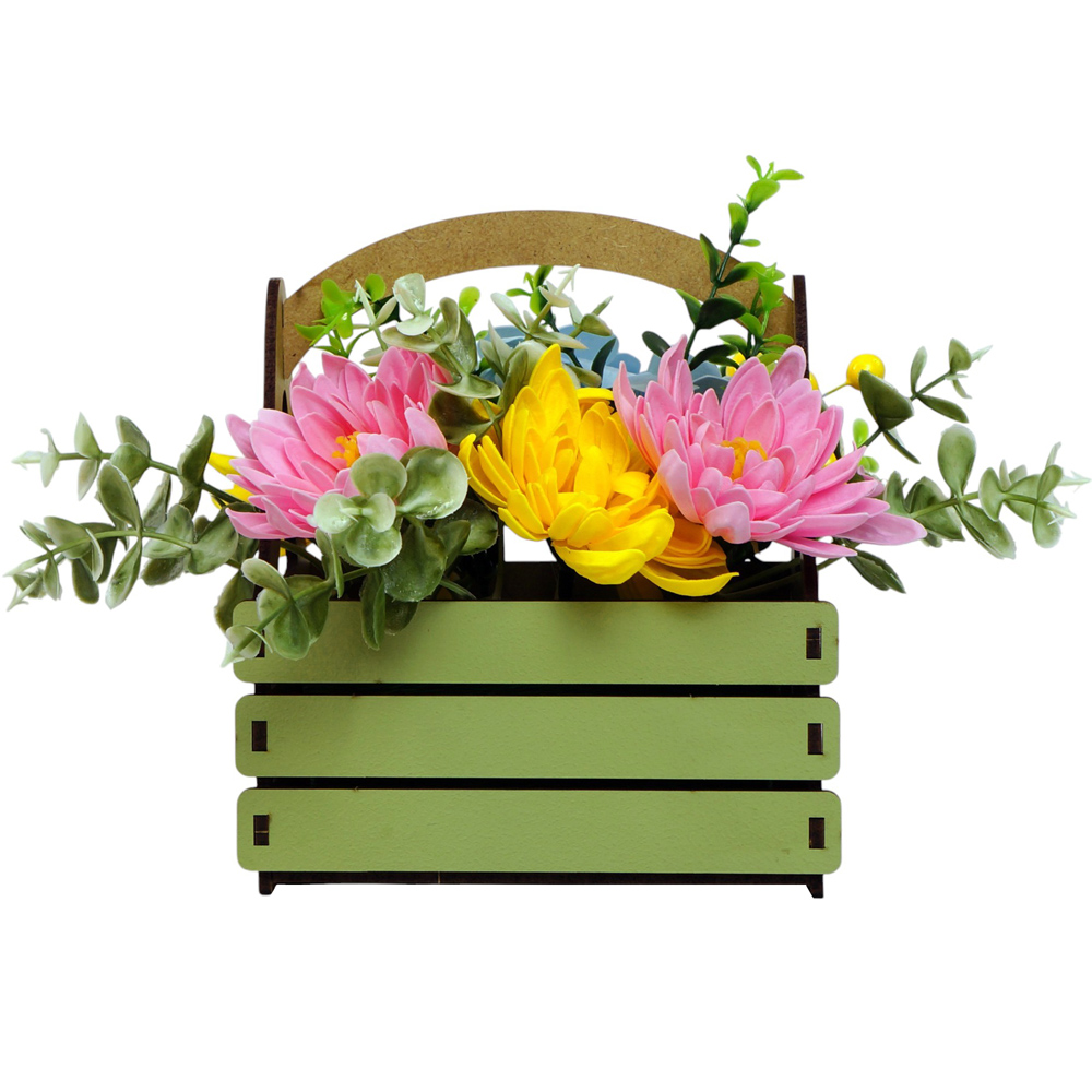 Seifenblumen-Bouquet „Frühlingskorb“, 250 x 250 x 260 mm - Fabrika Decoru