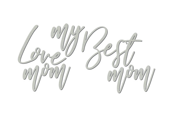 Chipboard "Love my mom, best mom" #451 - foto 0