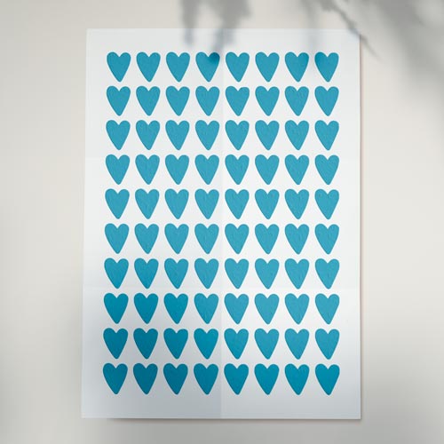 Stencil for crafts 15x20cm "Hearts Background" #034 - foto 0