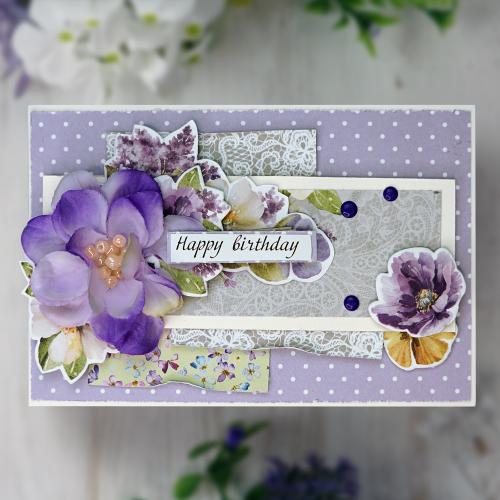 Kit for creating 5 cards “Floral Sentiments” 10 x 15cm - foto 7