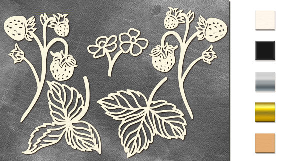набор чипбордов summer botanical diary 10х15 см #695 