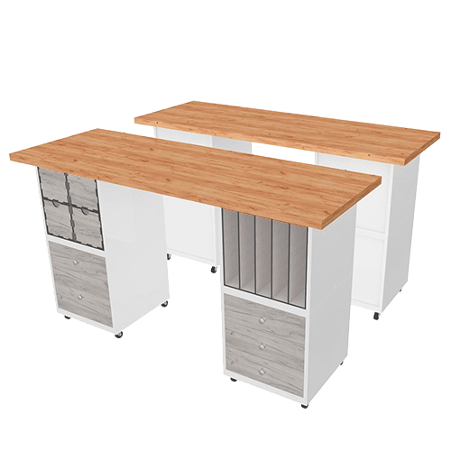 Blat biurkowy 1600 mm x 600 mm x 32 mm, kolor Dąb Kraft - foto 7  - Fabrika Decoru