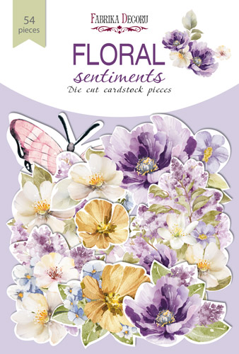 Stanzen-Set Floral Sentiments, 54 Stück - Fabrika Decoru