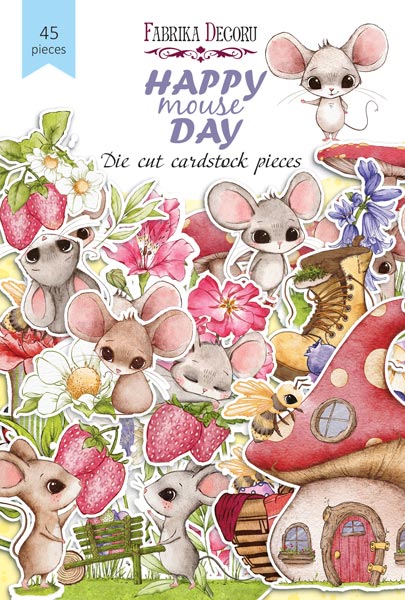 набор высечек, коллекция happy mouse day, 45 шт