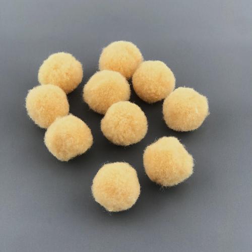 Pompons für Kreativität, Beige, 10 Stk, Durchmesser 25mm - Fabrika Decoru