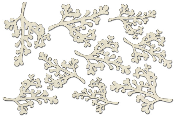 Chipboard embellishments set, "Twigs 2 mini" #101