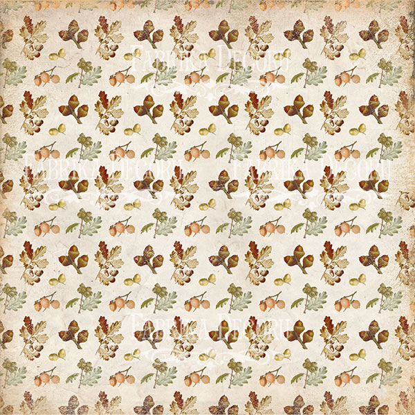 Double-sided scrapbooking paper set  Botany autumn 8"x8", 10 sheets - foto 2