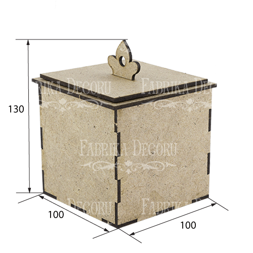 Box for accessories and jewelry, 100х100х130mm, DIY kit #036 - foto 0