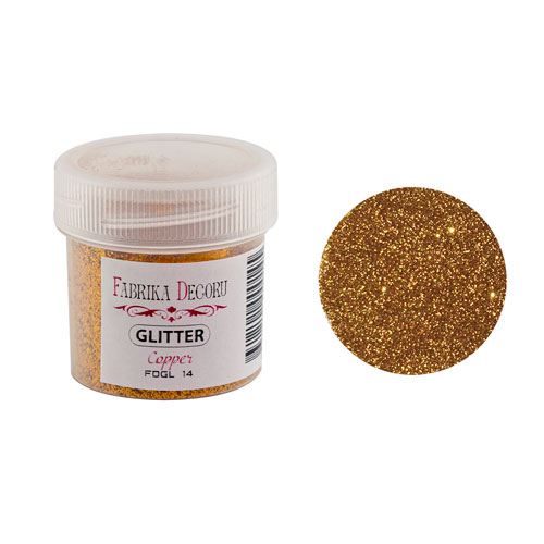 Glitter, Farbe Kupfer, 20 ml - Fabrika Decoru