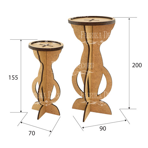 Blank for decoration Set of Art Nouveau candlesticks #330 - foto 0