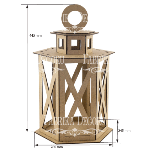 Latarnia dekoracyjna o 6 stronach, rozmiar L, #082 - foto 2  - Fabrika Decoru