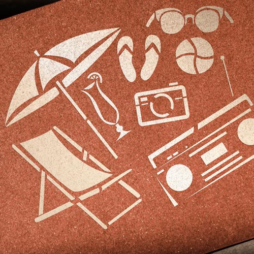 Stencil reusable, 15x20cm "Beach accessories", #370 - foto 0