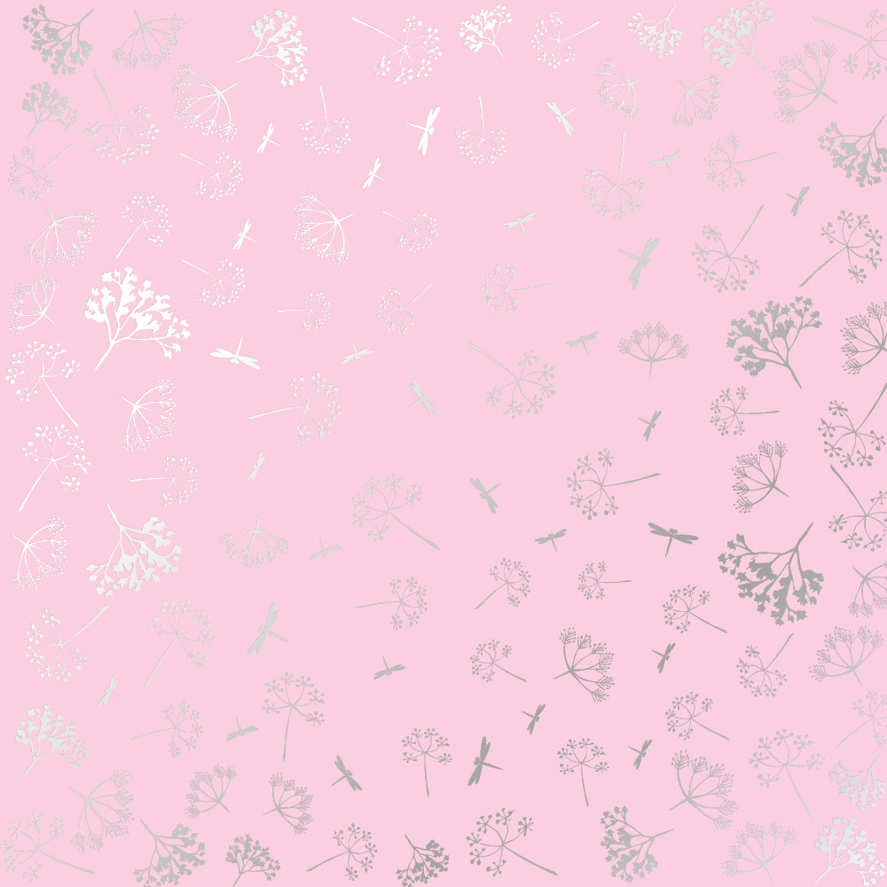 лист односторонней бумаги с серебряным тиснением, дизайн silver dill pink, 30,5см х 30,5см лист односторонней бумаги с серебряным тиснением, дизайн silver dill pink, 30,5см х 30,5см