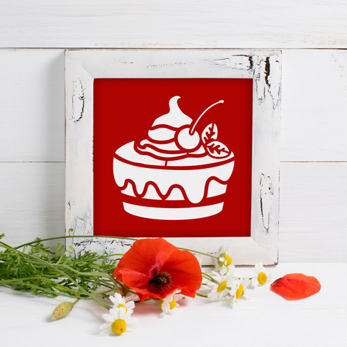 Stencil for decoration XL size (30*30cm), Cakes #045 - foto 1