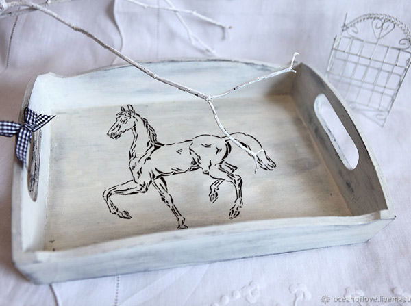 Schablone für Dekoration XL-Größe (30*30cm), Pferd #044 - foto 1  - Fabrika Decoru