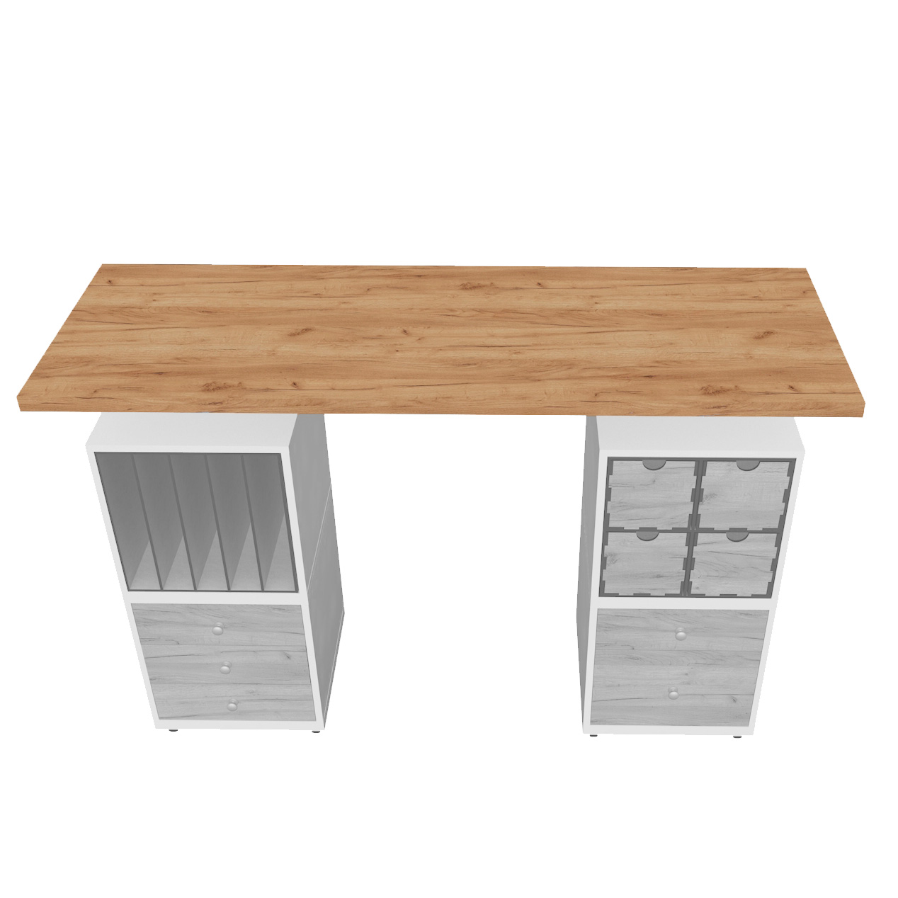 Blat biurkowy 1600 mm x 600 mm x 32 mm, kolor Dąb Kraft - foto 1  - Fabrika Decoru