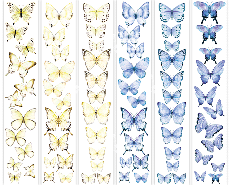 Zestaw pasków z obrazkami do dekorowania "Motylki 3" - Fabrika Decoru