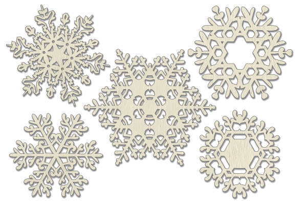 Chipboards set "Snowflakes 4" #039