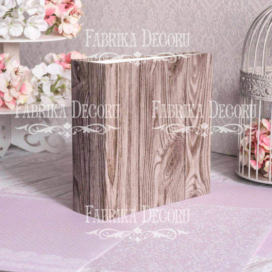 Blank album Texture Dark oak with gold 20cm х 20cm - foto 0