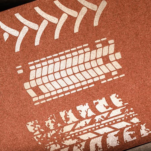 Stencil for crafts 15x20cm "Tire tracks 2" #101 - foto 1