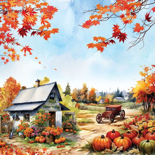 лист двусторонней бумаги для скрапбукинга bright autumn #1129-4 30,5х30,5 см