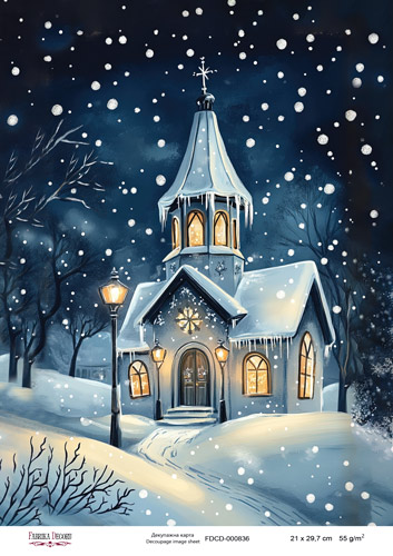 декупажная карта «рождественская сказка» #000836, 21см x 29,7см фабрика декору