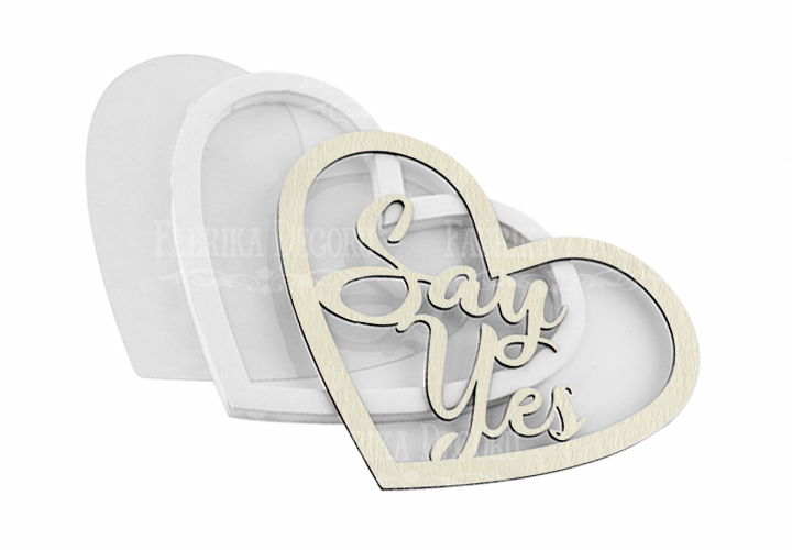 Shaker Maßset "Heart-Say yes" 9.8х8.3 (3.9"x3.3") - Fabrika Decoru