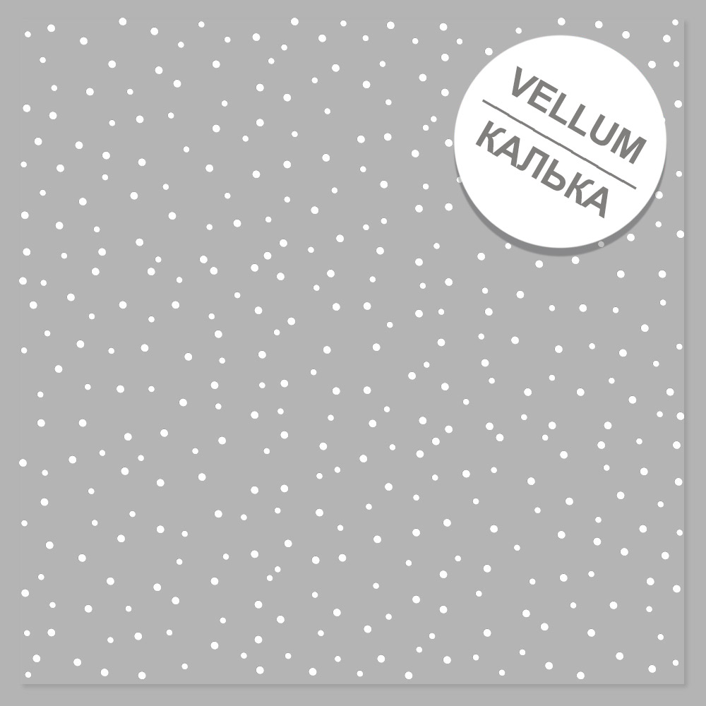 Pergamentblatt mit weißem Muster "White Drops 12"x12" - Fabrika Decoru