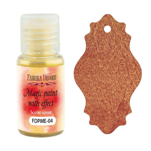 Sucha farba Magic paint z efektem Szkarłatny zachód słońca, 15ml - Fabrika Decoru