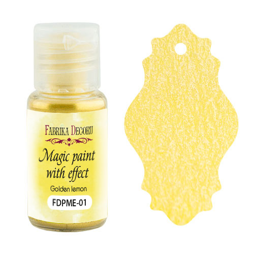 Trockenfarbe Zauberfarbe mit Effekt Goldene Zitrone 15ml - Fabrika Decoru