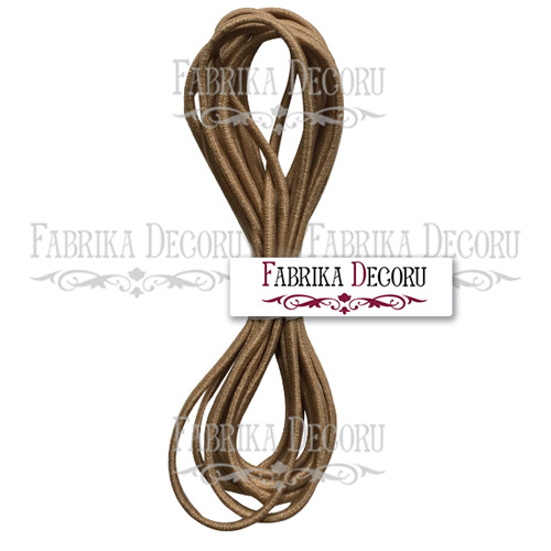 Elastic round cord, color Sepia