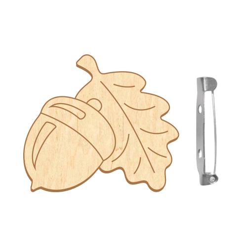 Brooch blank for coloring #103 “Squirrel with acorn”