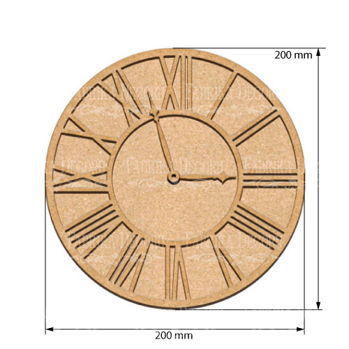 Kunstkarton Uhr 3 20х20 cm - foto 0  - Fabrika Decoru