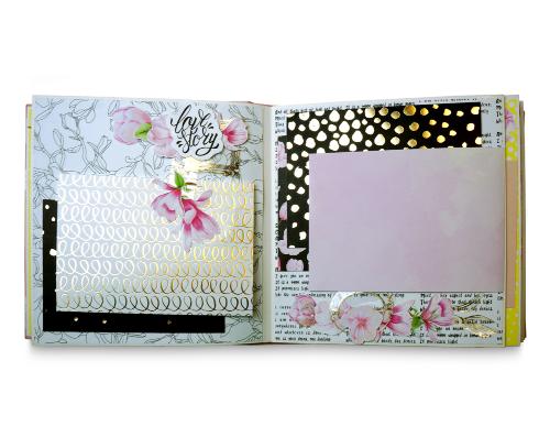 Scrapbooking photo album “Magnolia in Bloom”, 20cm x 20cm, DIY Kit #12 - foto 3