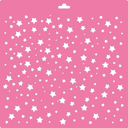 Stencil for decoration XL size (30*30cm), Stars #170