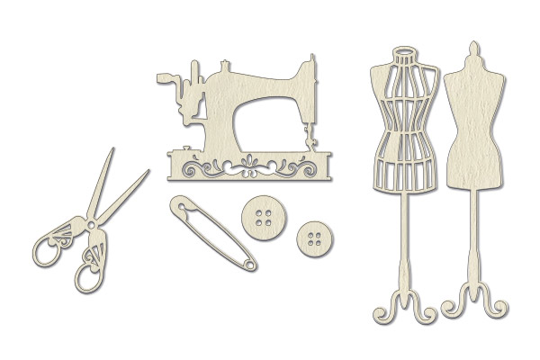 Spanplatten-Set Näherin #583 - Fabrika Decoru