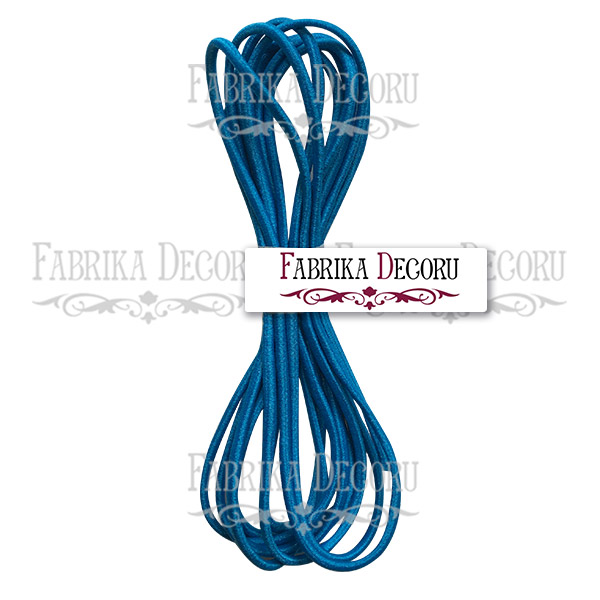 Elastic round cord, color Blue