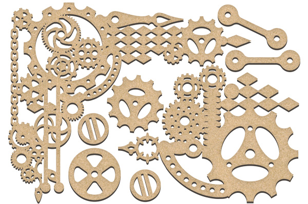 set of mdf ornaments for decoration #179