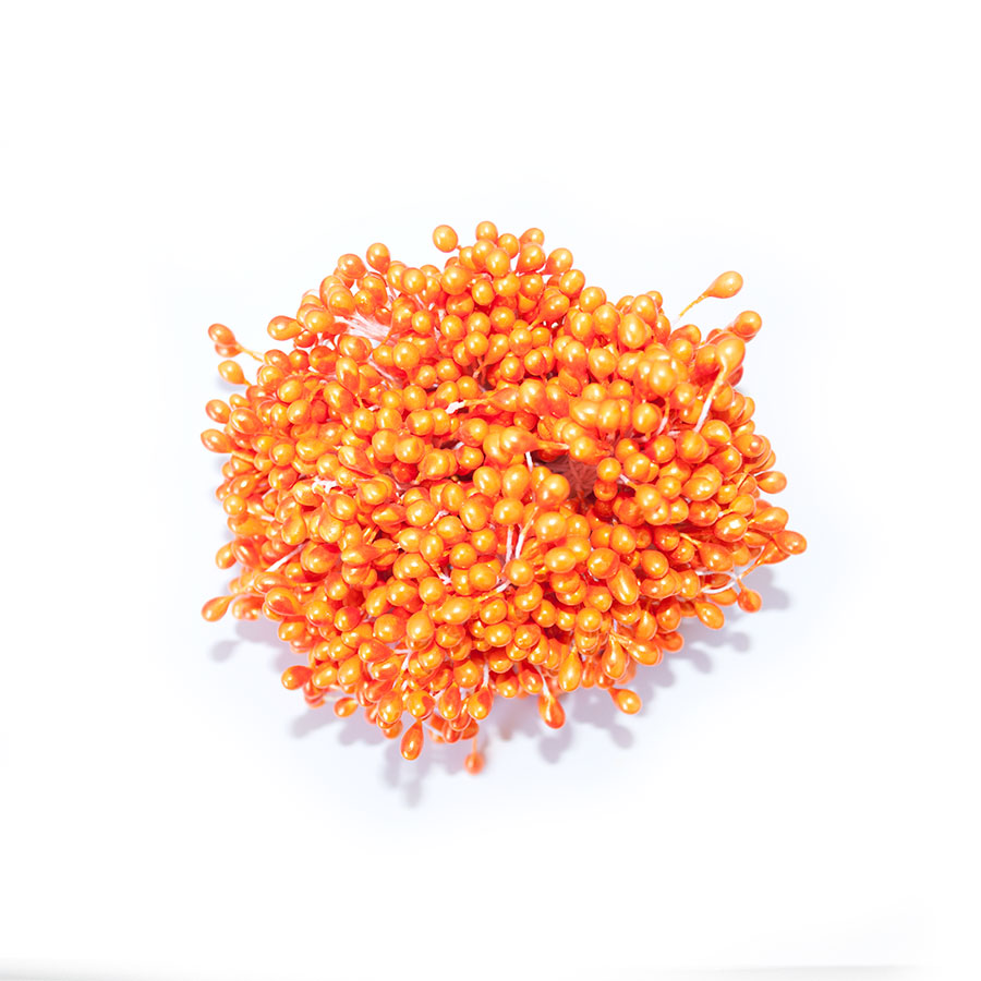 Staubblätter groß und glänzend Orange 20St - Fabrika Decoru
